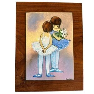 Rowenna Anderson Enamel Painting on Copper The Bouquet Wall Hanging